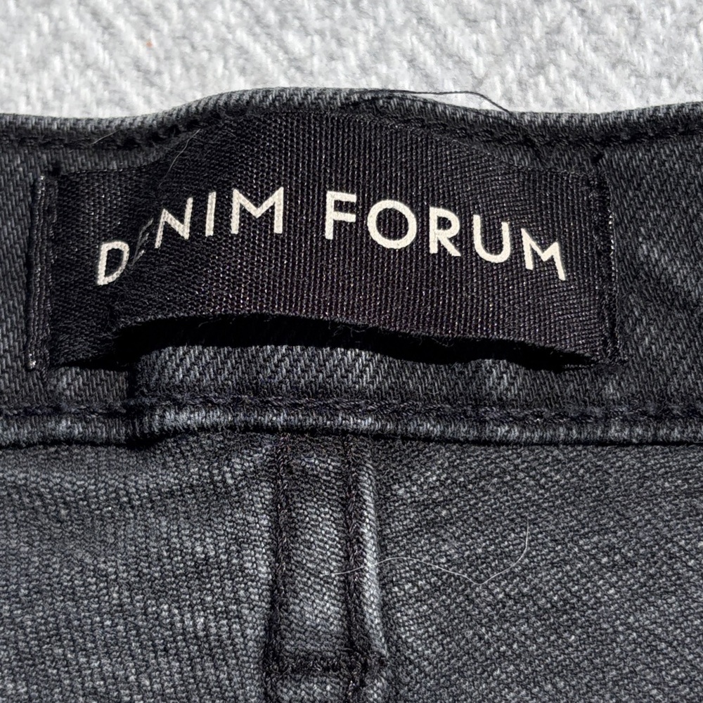 Denim Forum The Romy Slim Shorty Short.  Size 27.
Black denim cutoffs. - Picture 10 of 13